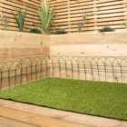 Samuel Alexander 10m x 25cm of Green PVC Plastic Coated Metal Garden Border / Fence