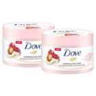 Dove Exfoliating Body Scrub with Pomegranate Seeds & Shea Butter Scent 225ml 2pk