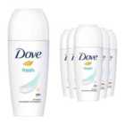 Dove Fresh Roll On AntiPerspirant up to 48H of Sweat & Odour Protection, 6x50ml