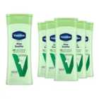 Vaseline Intensive Care Body Lotion Aloe Soothe 48H Light Moisture 400ml, 6 Pack