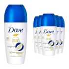 Dove Roll On Deo Go Fresh Original 72H Lasting Women's Anti-Perspirant 50ml, 6pk
