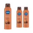 Vaseline Body Lotion Intensive Care Cocoa Radiant Spray Moisturiser 190ml,3 Pack
