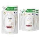 Dove Moisturising Liquid HandWash Refill Nourishing Silk for Soft Hands, 4x500ml