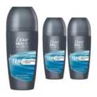 Dove Men+Care Roll On 72H Protection Antiperspirant Deo Clean Comfort 50ml, 3pk