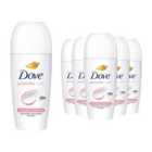 Dove Powder Soft Roll On Anti-Perspirant w/ 48H Long Lasting Fragrance 50ml, 6pk