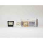 French Connection Wooden Surround Detail Trio Of Candles Gift Set 3 X 50G