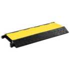 Vidaxl Cable Protector Ramp 3 Channels Rubber 93 Cm