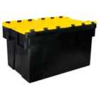 Barton 65L Attlid Container 600X400X365mm Complete With Yellow Lid (Pack of 2)