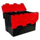 Barton 77L Attlid Container 600X400X400mm Complete With Red Lid (Pack of 2)