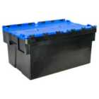 Barton 56L Attlid Container 600X400X310mm Complete With Blue Lid (Pack of 2)