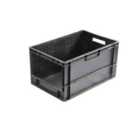 Barton 60 Litre Open Fronted Euro Containerl600Xw400Xh320mm - Black - Pack Of 2
