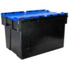 Barton 77L Attlid Container 600X400X400mm Complete With Blue Lid (Pack of 2)