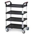 Barton Plastic Tray Trolley(standard)complete With 4 Shelves,750X460X1260mm