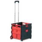 Barton Foldable Box Trolley-black/Red420X405X80mm, Cap35Kg