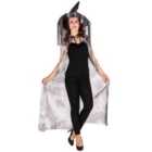tectake Witch's costume with pointy hat, S