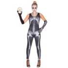 tectake Women's Skeleton Jumpsuit Costume, M