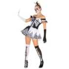 tectake Women's Black-White Skeleton Costume, L