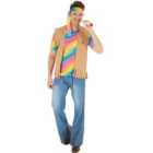 tectake Men's Hippie Peace Costume, S