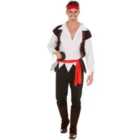 tectake Men's Captain Curlybeard Pirate Costume, XL