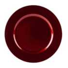 Argon Tableware Metallic Charger Plate - 33Cm - Dark Red