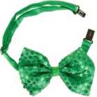 tectake St Patrick's Day sequin bow tie