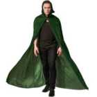 tectake Velvet Cape with Hood, Green, 116 cm
