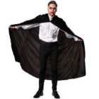 tectake Velvet Cape with Hood, Black, 158 cm