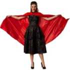 tectake Velvet Cape with Hood, Red, 158 cm