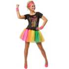 tectake Women's 80s Pop Star Costume, L