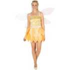 tectake Women's Gold Leaf Fairy Costume, XXL