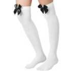 tectake Knee high socks with black bow