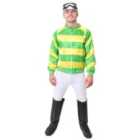 I LOVE FANCY DRESS Green and Yellow Jockey Costume with Goggles (2XL)