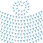 tectake Blue/White bunting with diamond pattern and motifs, Set of 10