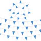 tectake Blue/White bunting, Set of 5