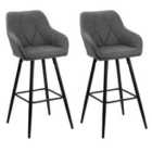 Beliani Set Of 2 Dining Chairs Dakota Ii Light Blue