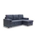 Manhattan Grey Chaise Lounge Sofa Bed - Left Or Right Corner