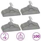 vidaXL 100 Piece Clothes Hanger Set Anti-slip Grey Velvet
