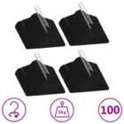 vidaXL 100 Piece Clothes Hanger Set Anti-slip Black Velvet