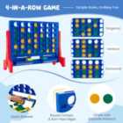 Costway Wall Mounted Or Tabletop Giant 4-in-a Row With Carrying Bag And 42 Chesses-blue