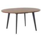 Beliani Extending Dining Table BOVINA Dark Brown 120/150 cm 120 cm