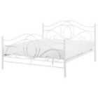 Beliani Bed Metal Lyra 140 X 200 Cm Eu Double White