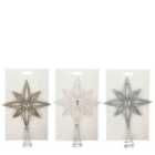 Mica Decorations Treetop White Champagne Silver 3 Assorted