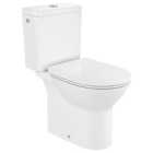 Roca Ardana Round Easy Clean Open Back Close Coupled Toilet Pan, Cistern & Soft Close Seat