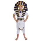I LOVE FANCY DRESS Egyptian Costume White Top + Trousers + Blue & Gold Belt + Headpiece