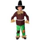 I LOVE FANCY DRESS Scarecrow Costume Brown Top & Green Trousers With Faux Straw
