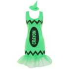 I LOVE FANCY DRESS Green Crayon Dress