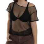 I LOVE FANCY DRESS Black 80s Mesh top