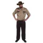 I LOVE FANCY DRESS US Sheriff Costume - Beige Shirt, Brown Trousers, Sheriff Badge