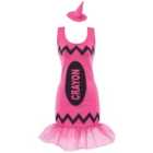 I LOVE FANCY DRESS Pink Crayon Dress