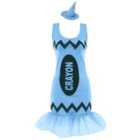I LOVE FANCY DRESS Blue Crayon Dress